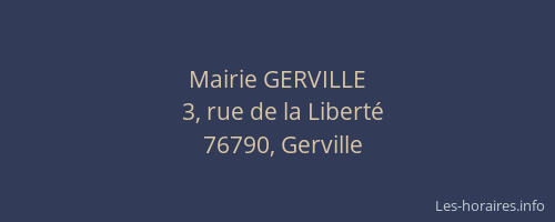 Mairie GERVILLE