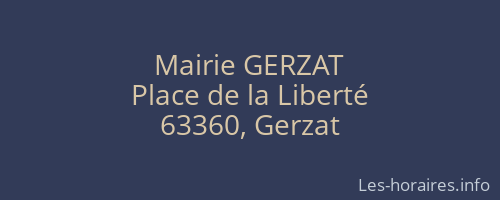 Mairie GERZAT