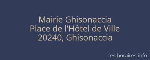 Mairie Ghisonaccia