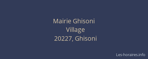 Mairie Ghisoni