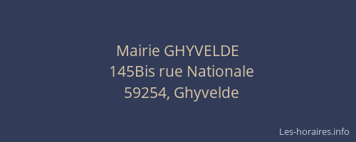 Mairie GHYVELDE