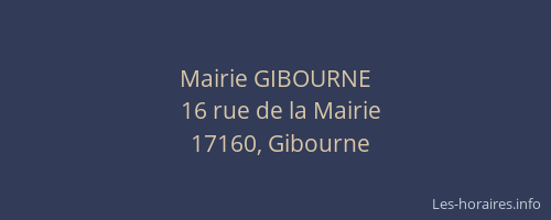 Mairie GIBOURNE