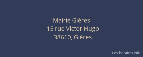 Mairie Gi&egrave;res