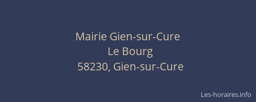 Mairie Gien-sur-Cure