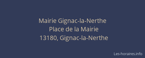 Mairie Gignac-la-Nerthe