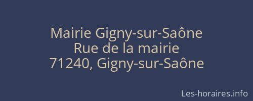 Mairie Gigny-sur-Saône