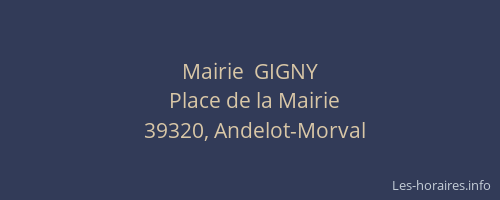 Mairie  GIGNY
