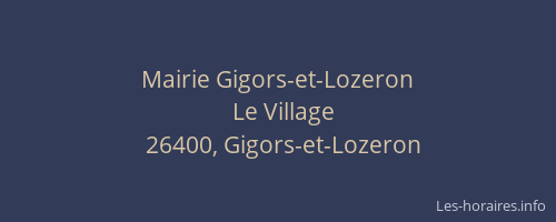 Mairie Gigors-et-Lozeron