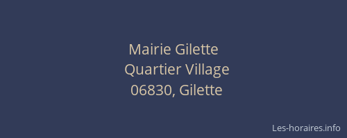 Mairie Gilette