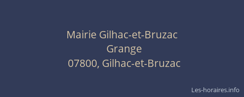 Mairie Gilhac-et-Bruzac