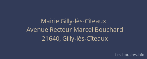 Mairie Gilly-l&egrave;s-C&icirc;teaux