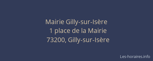 Mairie Gilly-sur-Isère