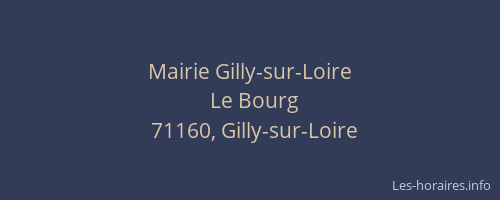 Mairie Gilly-sur-Loire
