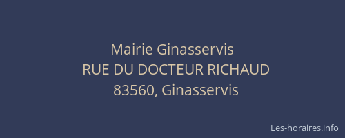 Mairie Ginasservis