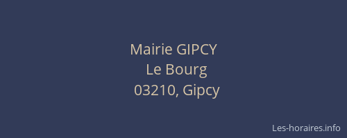 Mairie GIPCY