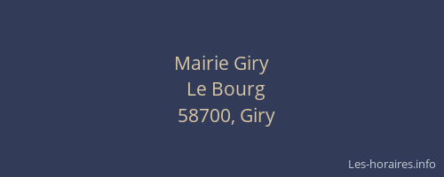 Mairie Giry
