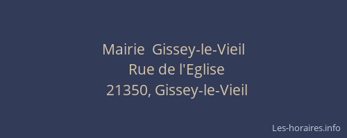 Mairie  Gissey-le-Vieil