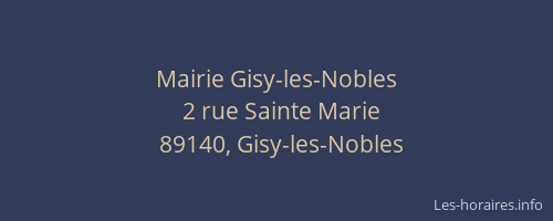 Mairie Gisy-les-Nobles