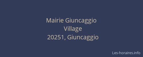 Mairie Giuncaggio