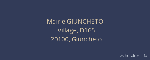 Mairie GIUNCHETO