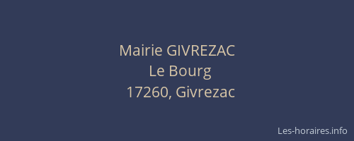 Mairie GIVREZAC