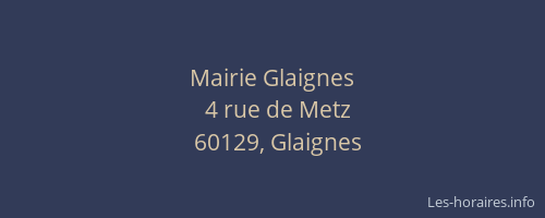 Mairie Glaignes