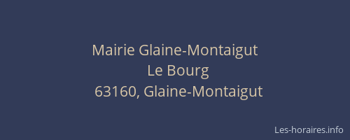 Mairie Glaine-Montaigut