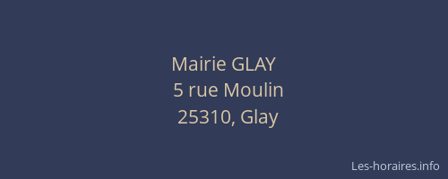 Mairie GLAY