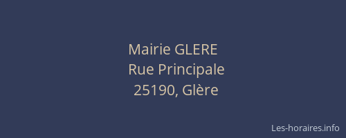 Mairie GLERE