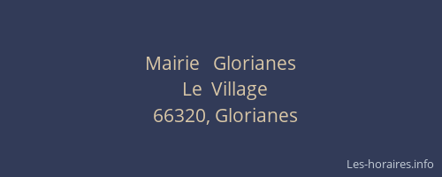 Mairie   Glorianes