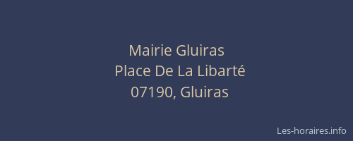 Mairie Gluiras