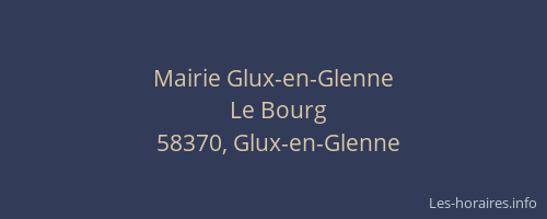 Mairie Glux-en-Glenne
