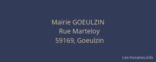 Mairie GOEULZIN