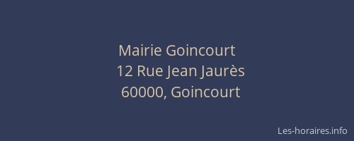 Mairie Goincourt