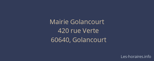 Mairie Golancourt
