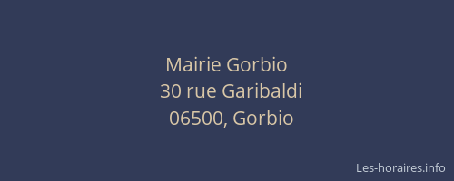 Mairie Gorbio