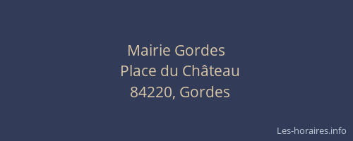 Mairie Gordes