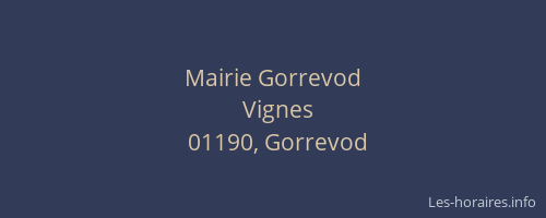 Mairie Gorrevod
