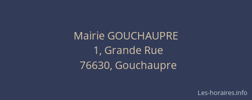 Mairie GOUCHAUPRE