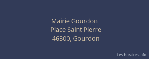 Mairie Gourdon