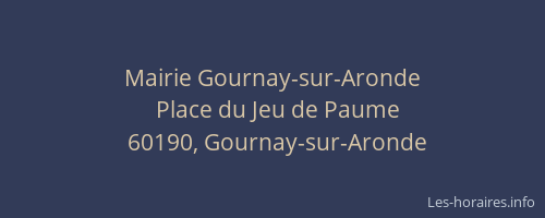 Mairie Gournay-sur-Aronde