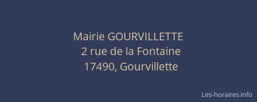 Mairie GOURVILLETTE