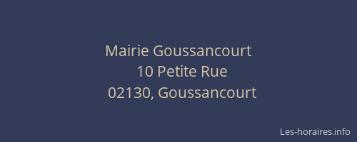 Mairie Goussancourt