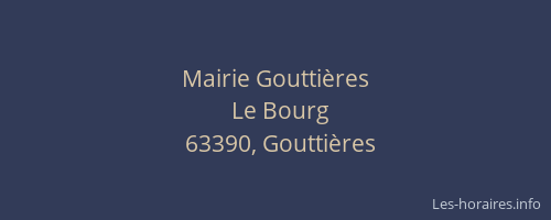Mairie Gouttières