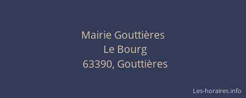 Mairie Goutti&egrave;res