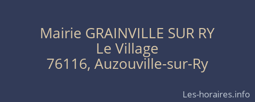 Mairie GRAINVILLE SUR RY