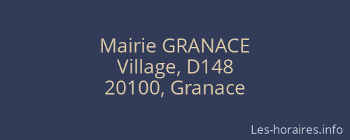 Mairie GRANACE