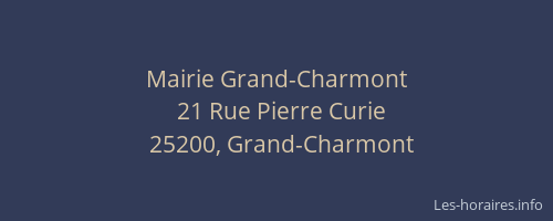 Mairie Grand-Charmont
