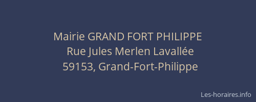 Mairie GRAND FORT PHILIPPE