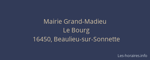 Mairie Grand-Madieu
